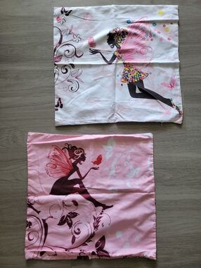 Fairy Pillow Cover- Pink & White Floral Prints